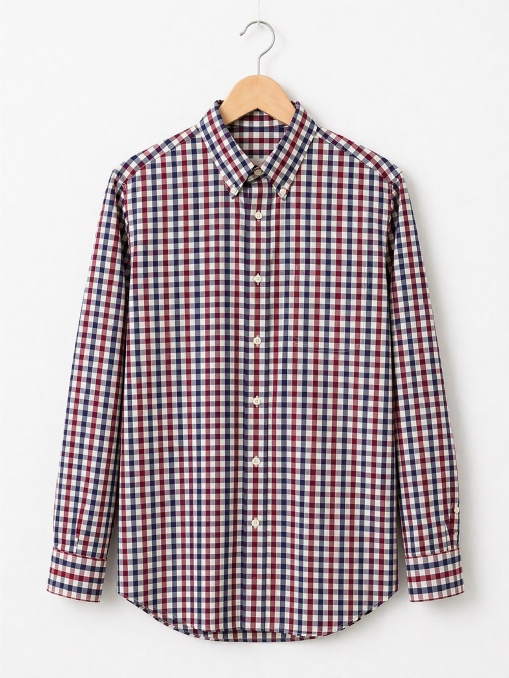 Brooks Brothers Red Plaid Button Down Shirt, Classic Fit, M